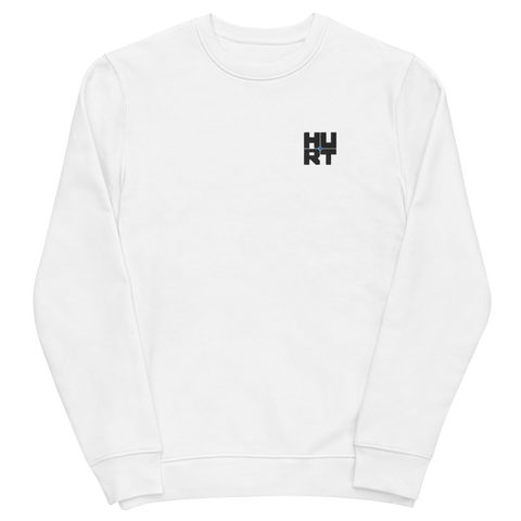 Hurt Records - White Sweatshirt (Black Logo)