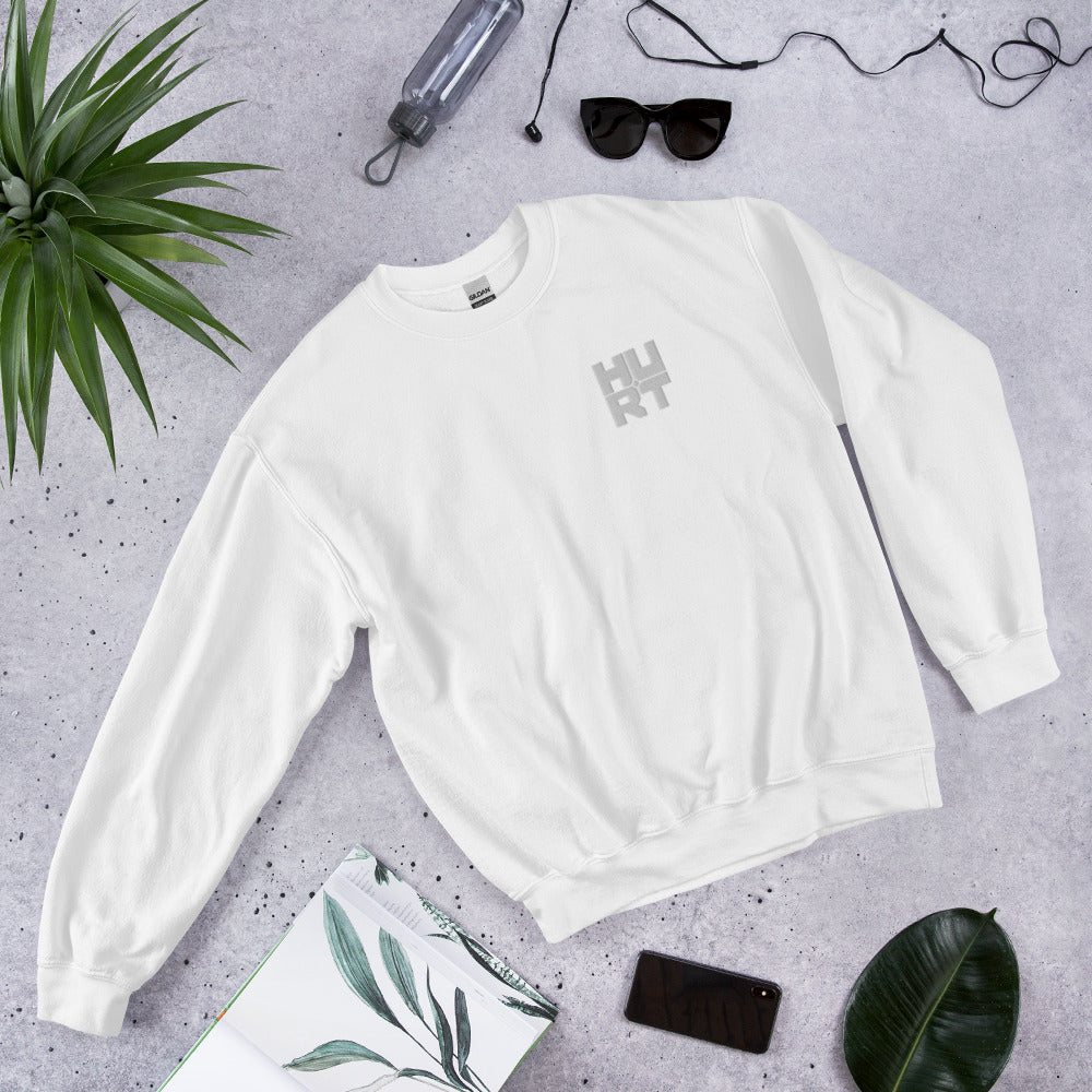 Hurt Records - All White Sweatshirt
